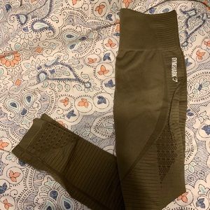 Gymshark khaki energy seamless leggings